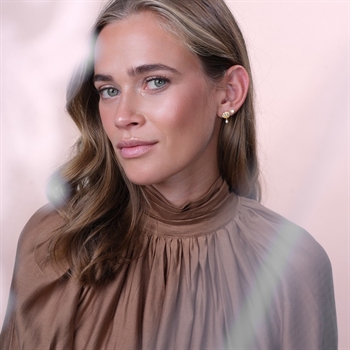 Ohrringe Muschelschale in Vergoldet Silber